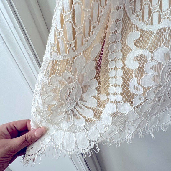 Lulu’s Lace A-line Overlay Dress with nude backing - Picture 3 of 3